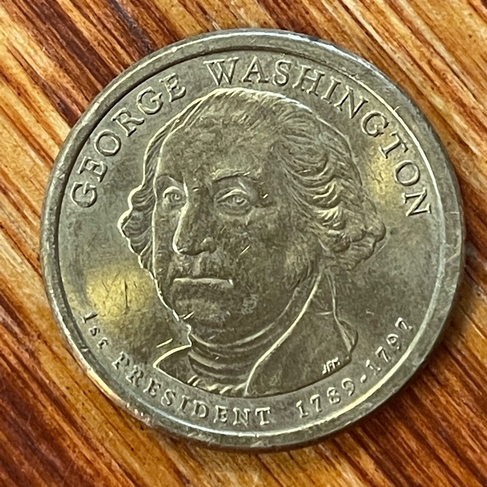 George Washington golden $1 coin
